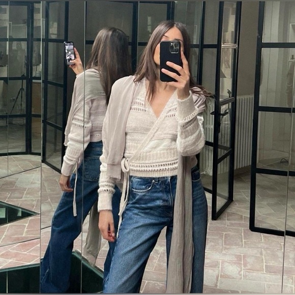 Zara knit wrap cardigan small - Picture 2 of 6